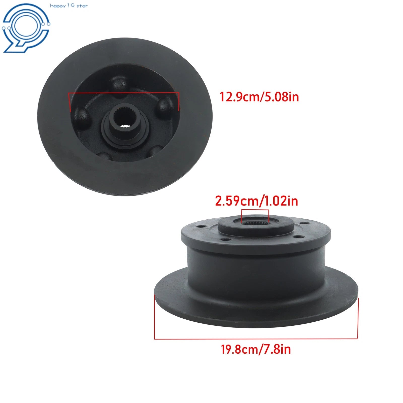 2 Pack Brake Disc Hub for John Deere XUV835E XUV835R (AM142949 M164365 M158242)