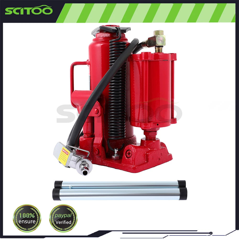 12 Ton Pneumatic Air Hydraulic Bottle Jack with Manual Hand Pump