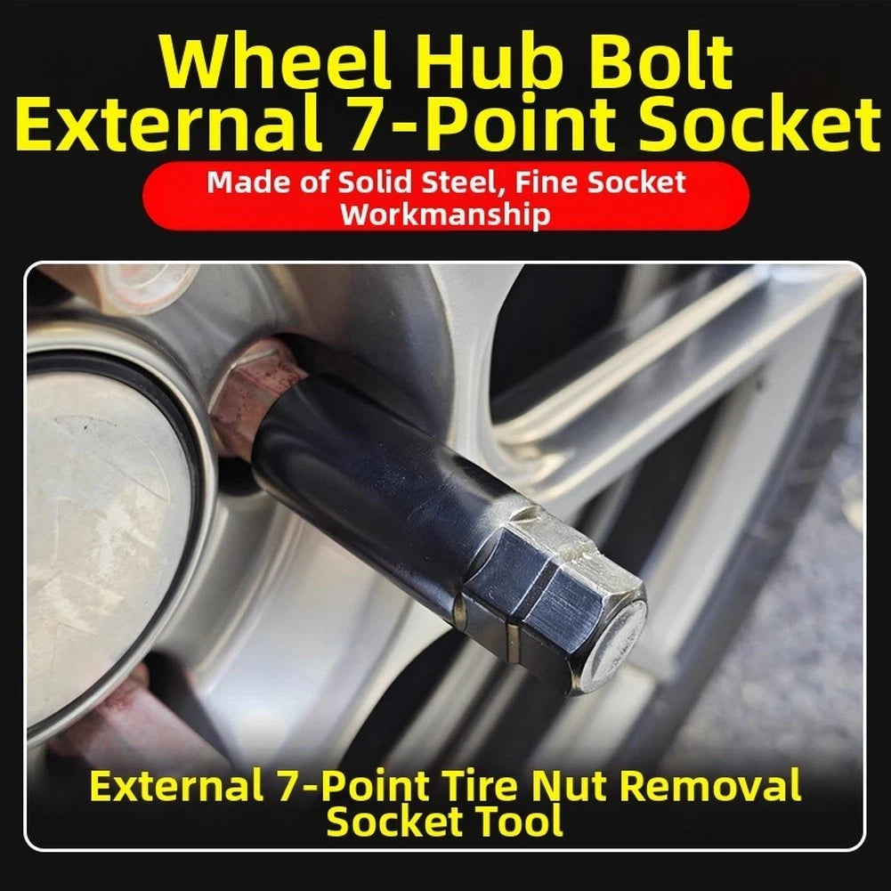 16mm 7 Point Star Lug Nut Removal Tool for Vehicles (Chrome Vanadium Steel)
