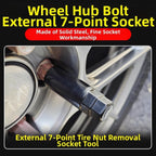 16mm 7 Point Star Lug Nut Removal Tool for Vehicles (Chrome Vanadium Steel)