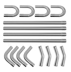 16Pcs Stainless Steel Exhaust Tubing Pipe Kit 2"/2.25"/2.5"/3"/3.5" OD