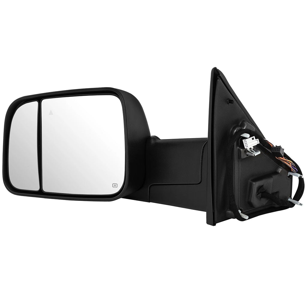 Set of 2 Power Heated Puddle Light Towing Mirrors for Dodge Ram 1500 (2019–2022)
