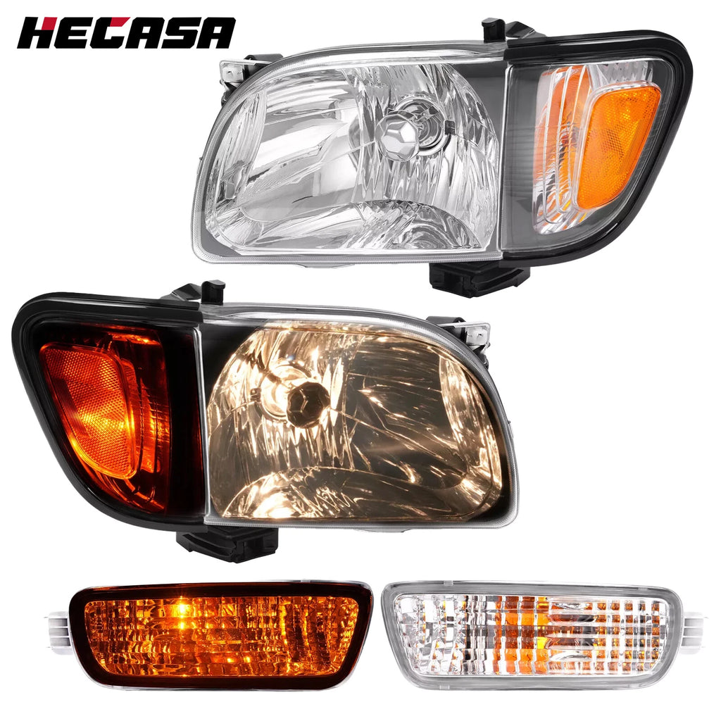 Headlight and Corner Signal Light Set for Toyota Tacoma (2001–2004)