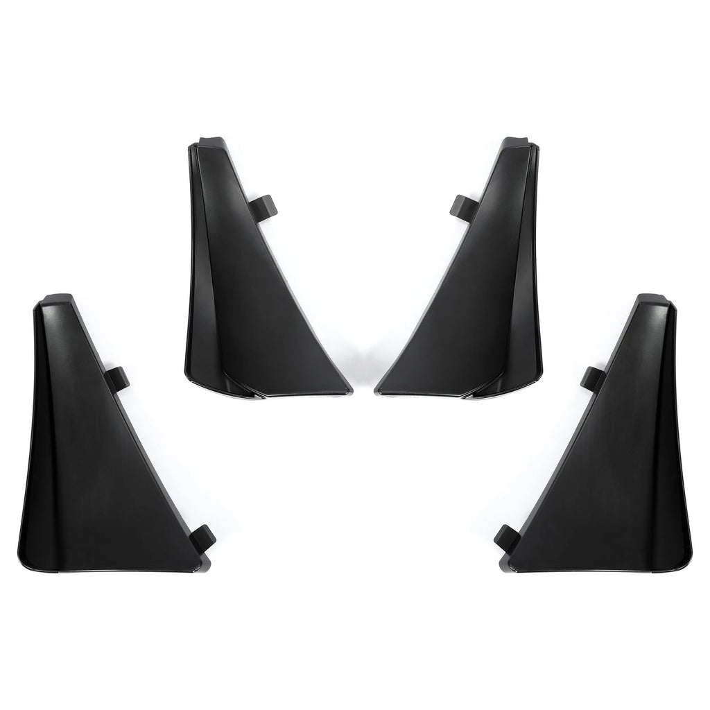 Set of 2 Mud Flaps for Corvette C8 (2020–2025) - XL Extended Black