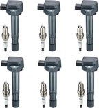 Ignition Coils and Spark Plugs for 2006-2008 Honda Pilot 3.5L V6 (6 Pack)
