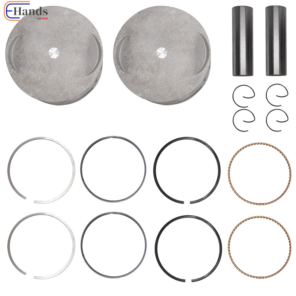 2X Crankshaft Engine Piston for Yamaha XV750 (1981–1990) 4X7-11637-00-00, 4X7-11635-00-00