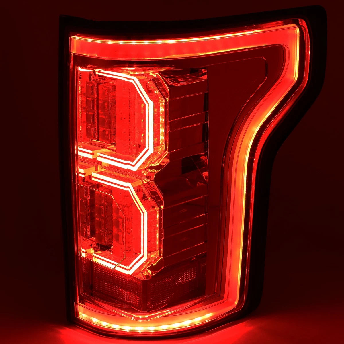 3D LED Tail Brake Light Stop Lamp for Ford F150 (2015–2017) - Smoke
