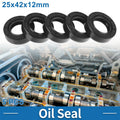 Set of 5 Oil Seal Ring for Rotary Shaft 25x42x12mm Nitrile Rubber