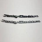 Set of 2 Chrome & Black Fuel Tank Emblems for Harley Davidson Touring (2008–2023)