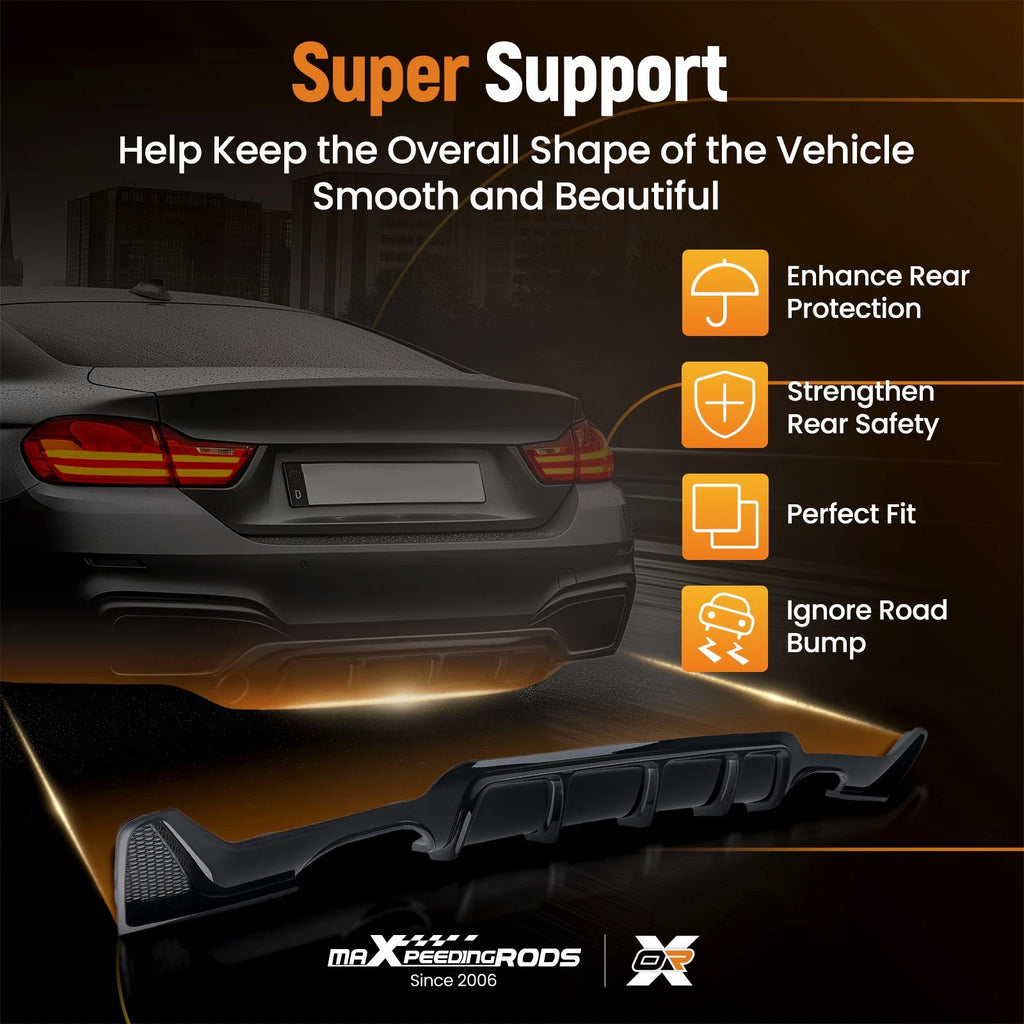Gloss Black Diffuser for BMW 4 Series F32 F33 F36 (2014–2018) PP