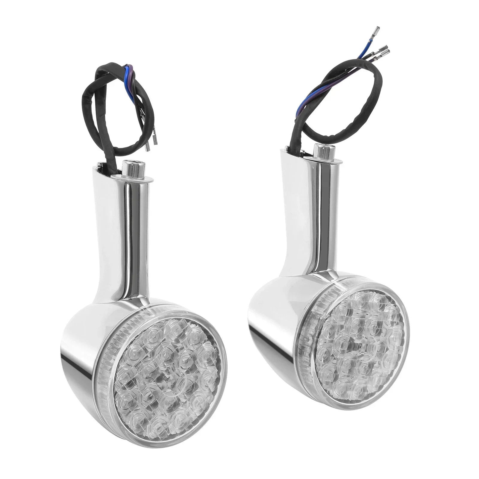 Chrome Rear Turn Signal Lights for Harley Touring, Softail (2000-2024)