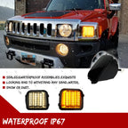 Sequential Switchback LED Smoke Front Corner Signal Lamp for Hummer H3 (2006–2010)