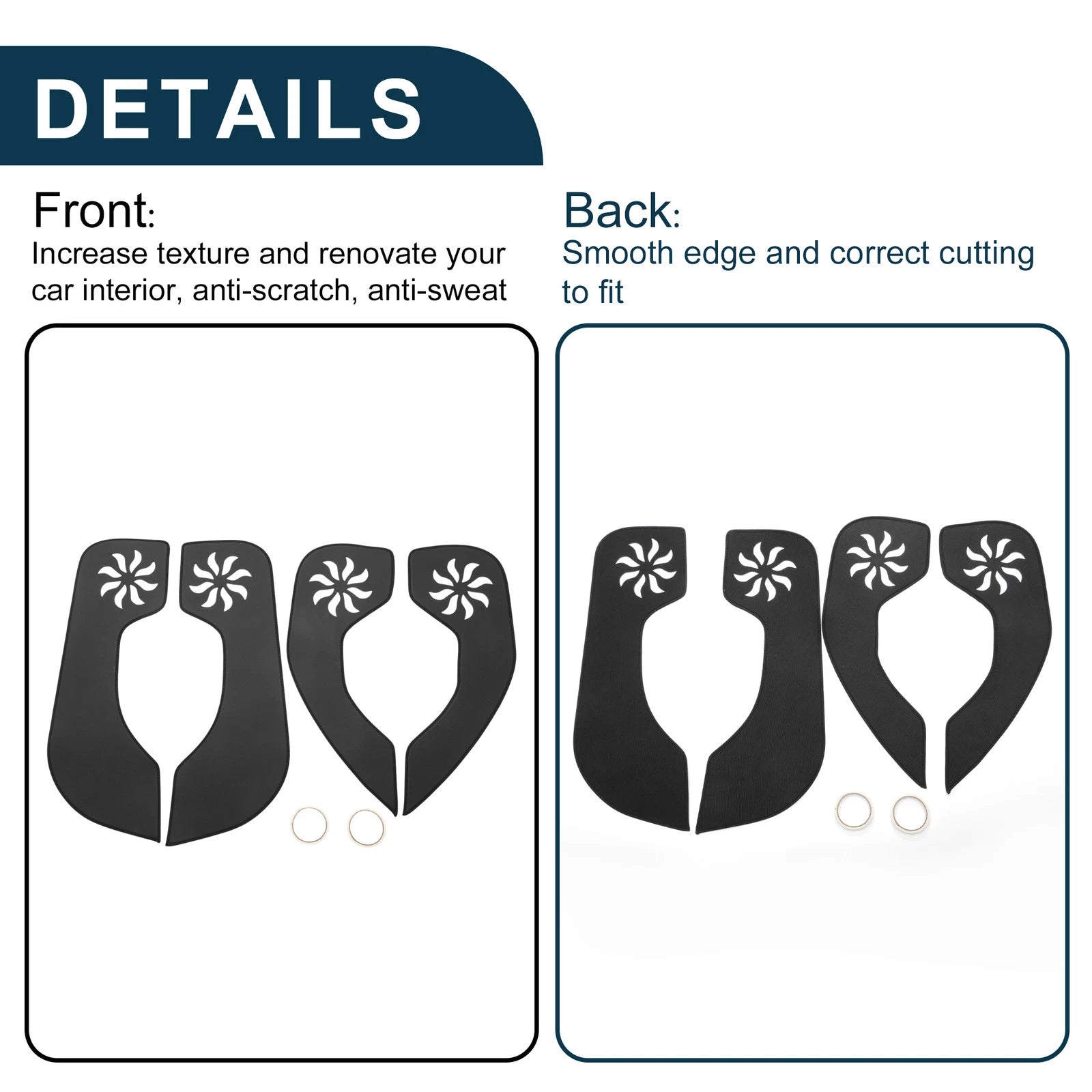 Set of 1 Car Door Anti Kick Pad Sticker Protector for Ford Escort (2015)