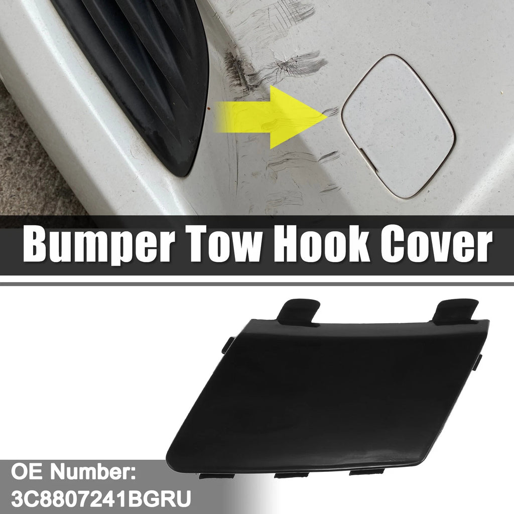 Tow Hook Cover Cap for Volkswagen CC (2009–2017) Black