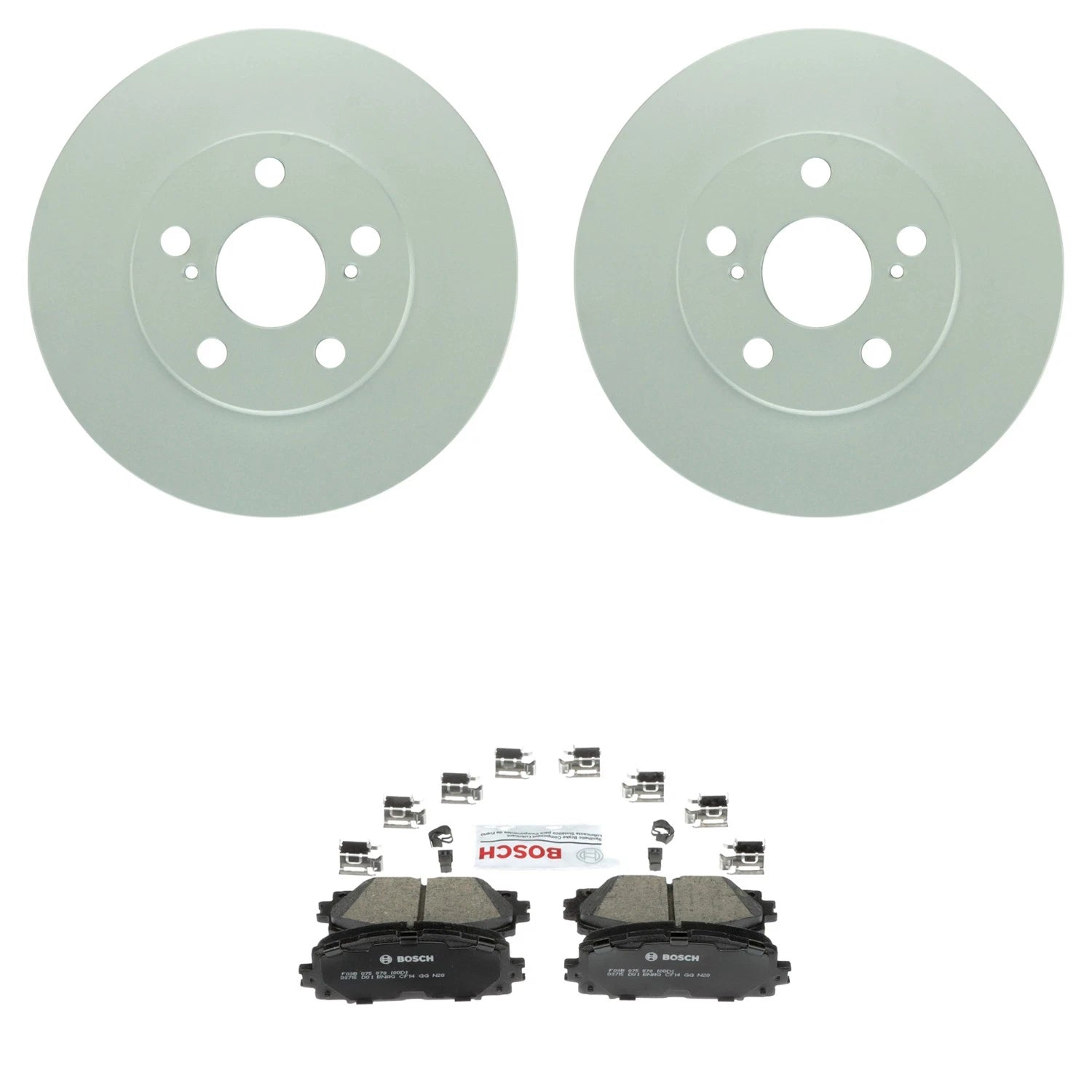 Bosch Front Quietcast Rotors & Ceramic Disc Brake Pad Kit for Prius (2010–2015)