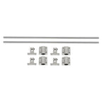 Set of 2 Linear Shafts with SCS10UU Blocks and SK10 Supports for Universal Use