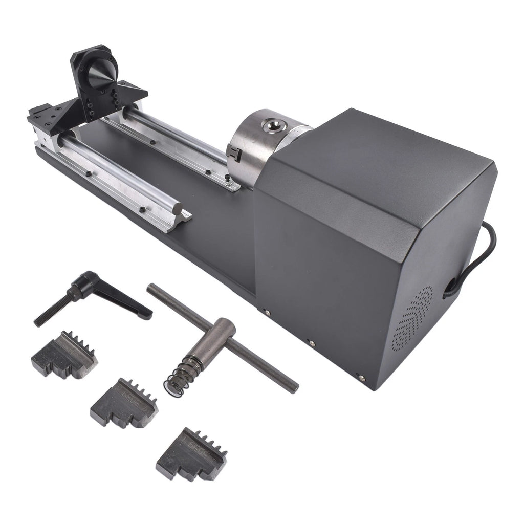 Rotary Axis with 3-Jaw Chuck for CO2 Engraver (50W-130W)
