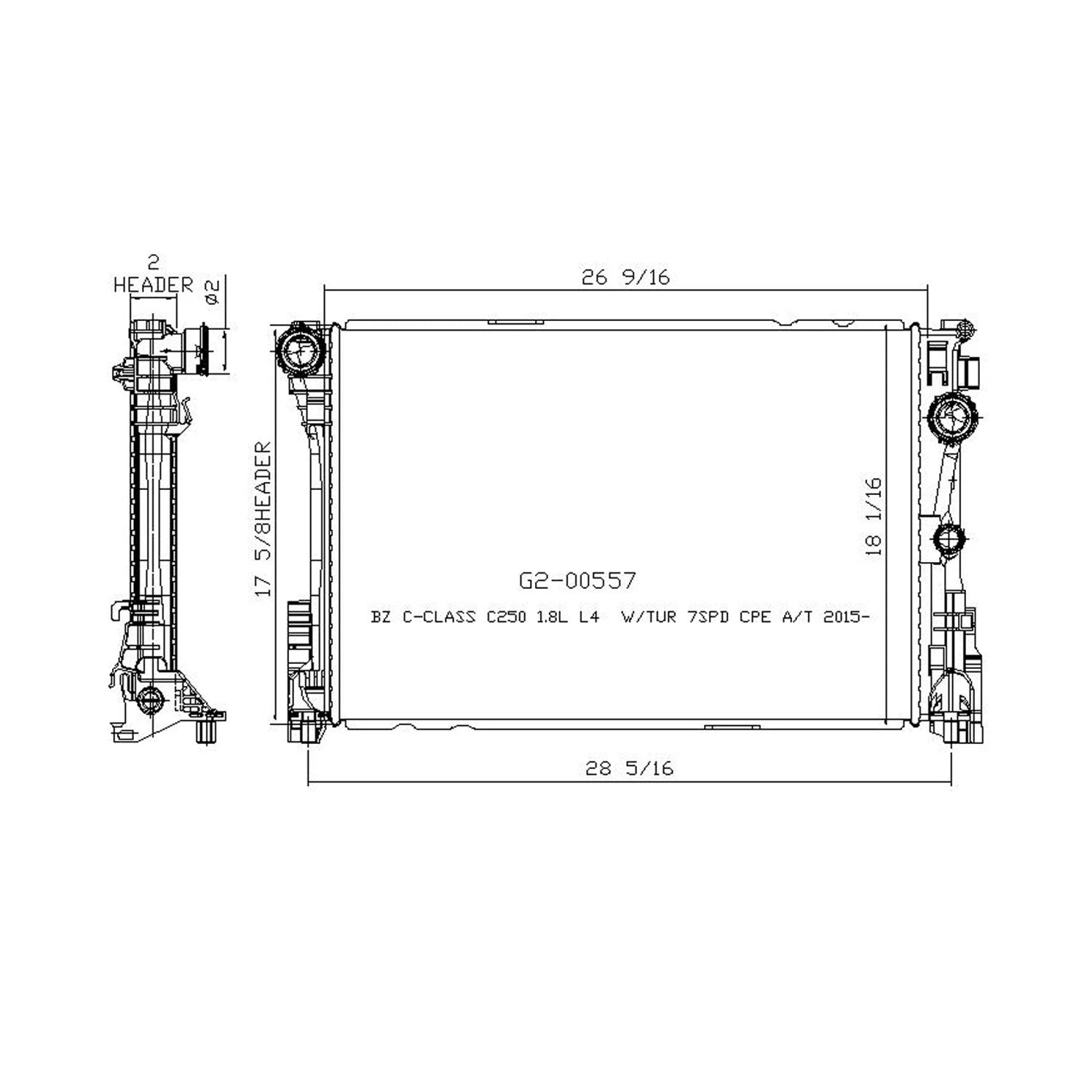 Replacement Plastic Radiator for Ford Ranger (2011–2018)