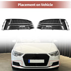Pair Front Fog Light Grills for Audi A4 B9 S-Line (2017–2023) No.8W0807681F