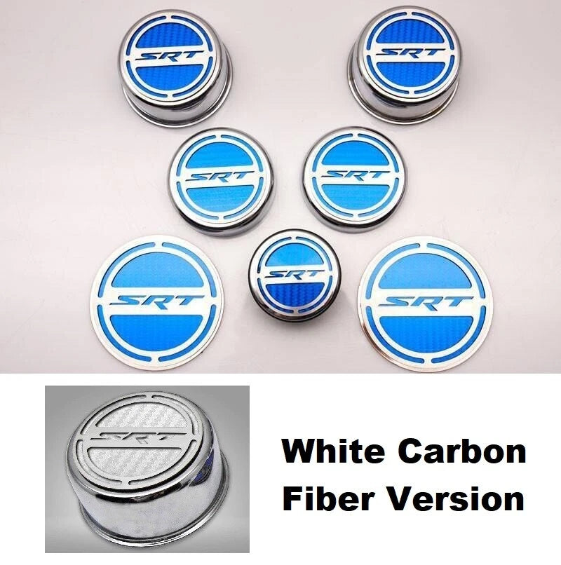 Carbon Fiber Fluid Cap and Tower Covers Replacement for Dodge Challenger (2011–2019)