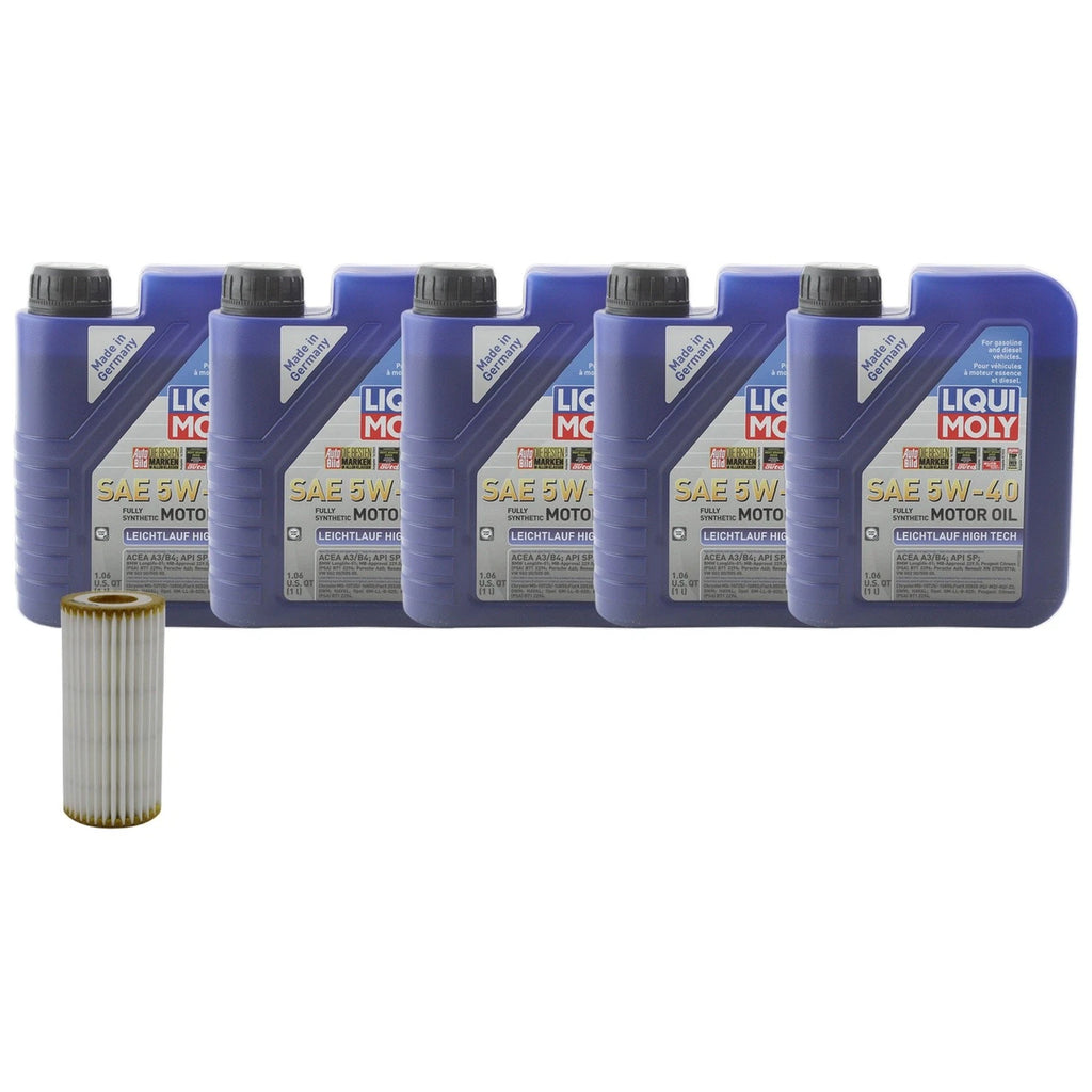 5L Liqui Moly Leichtlauf 5W40 Engine Oil Change Kit for Audi A6 Quattro (2005–2011)