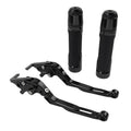 Black Extendable Brake Clutch Lever Grip Set for Honda CB1100 CB1300 (2013-2023)