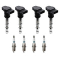 Set of 4 Ignition Coils & Denso Iridium TT Spark Plugs for Audi A4 TT Golf Beetle (2000–2023)