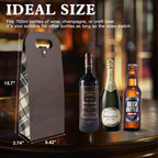 Brown Wine Carrier Bag for Double Bottle Protection Tote (2010-2010)