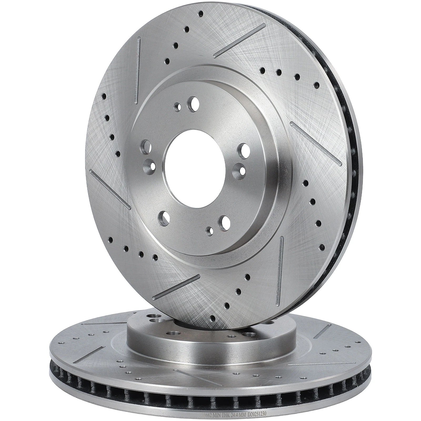 Front Drilled Slotted Brake Rotors for Chrysler Sebring Jeep Compass (2007–2016)