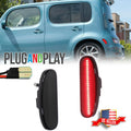 2X Smoked Lens LED Rear Bumper Side Marker Lights for Nissan Cube (2009–2014)