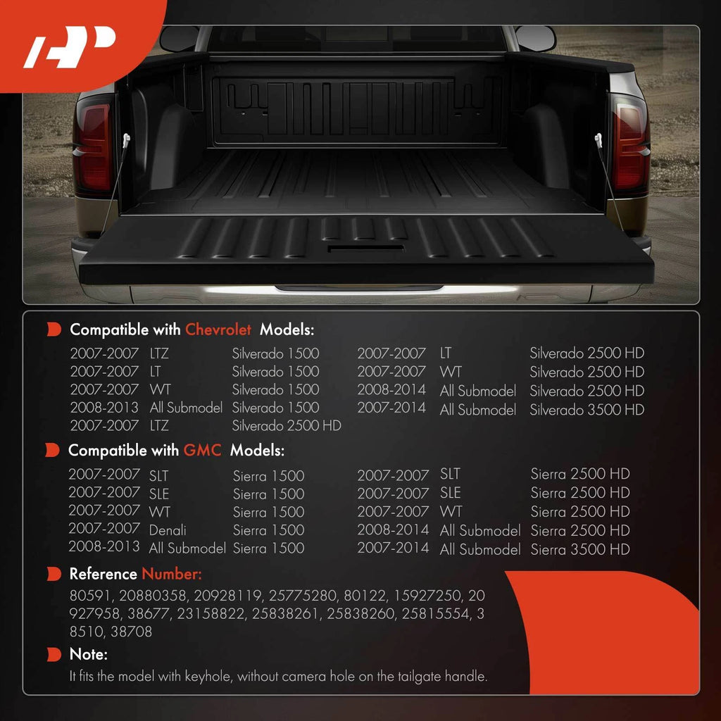Tailgate Hardware Rebuild Kit with Rod & Cable for Chevy Silverado 1500 (2007-2018)