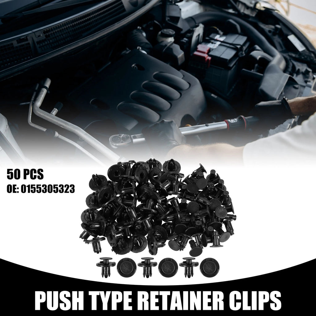 50 Pcs Push Type Retainer Clips No. 0155305323 for Nissan Frontier (2005–2019)