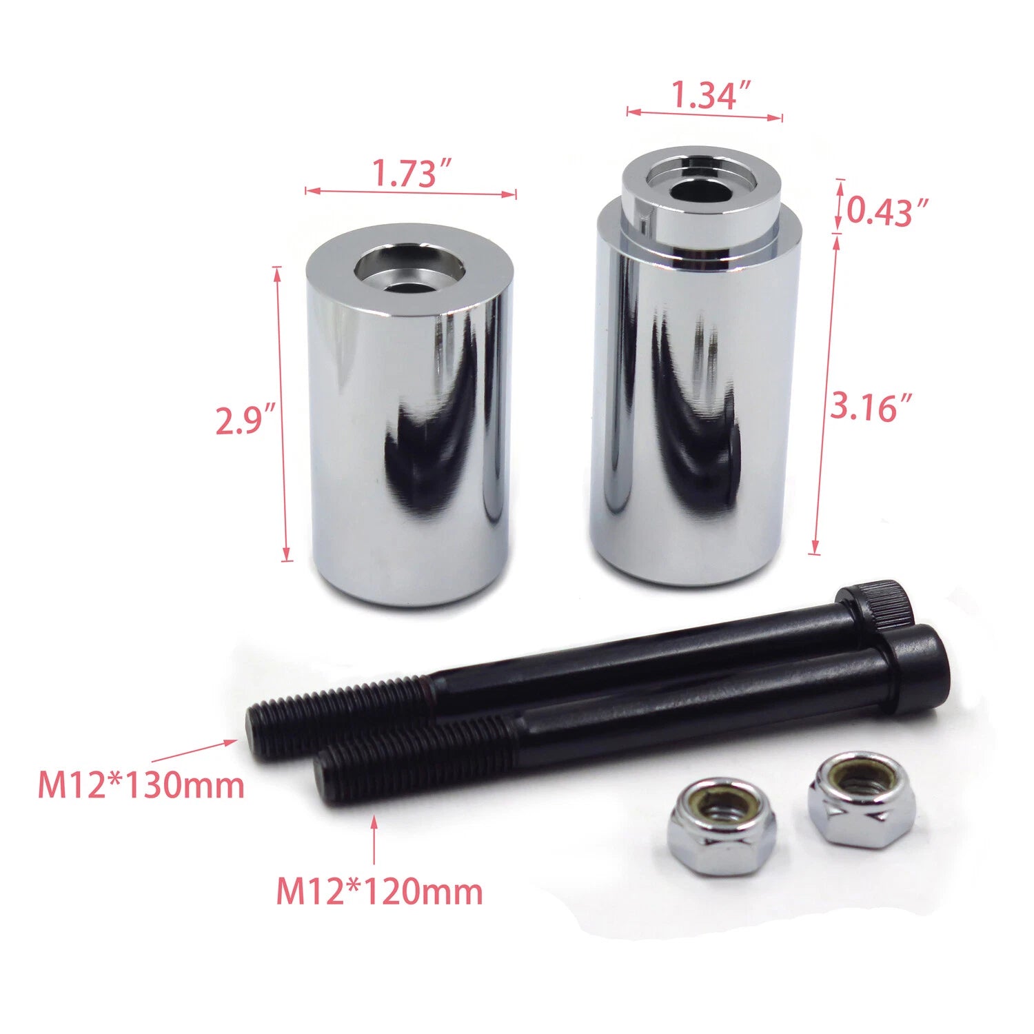 Frame Slider Crash Protector for Kawasaki ZX7R (1996–2003) - Chrome