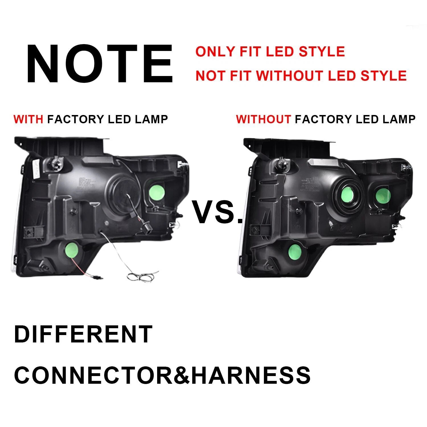 2X LED DRL Projector Headlights for Ford F150 (2009–2014)