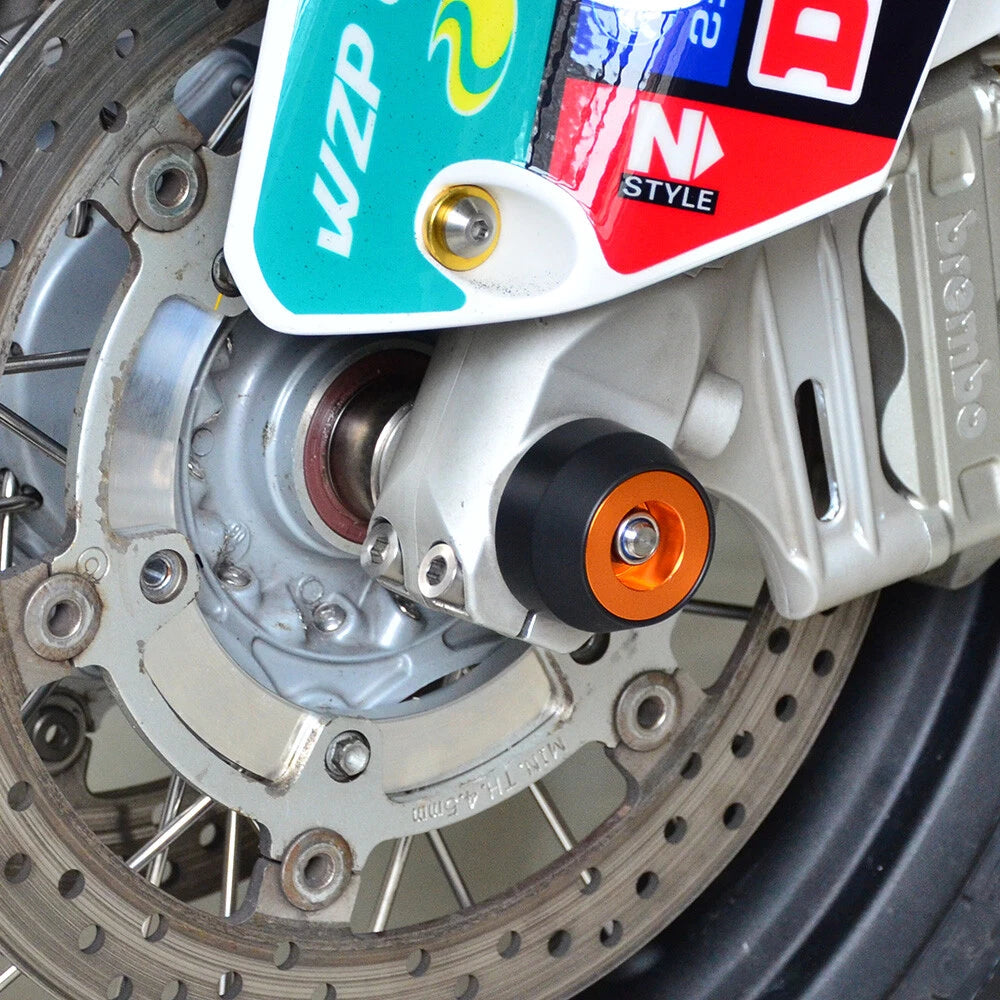 Front Wheel Axle Crash Sliders for KTM 1290 Super Adventure (2015–2023)