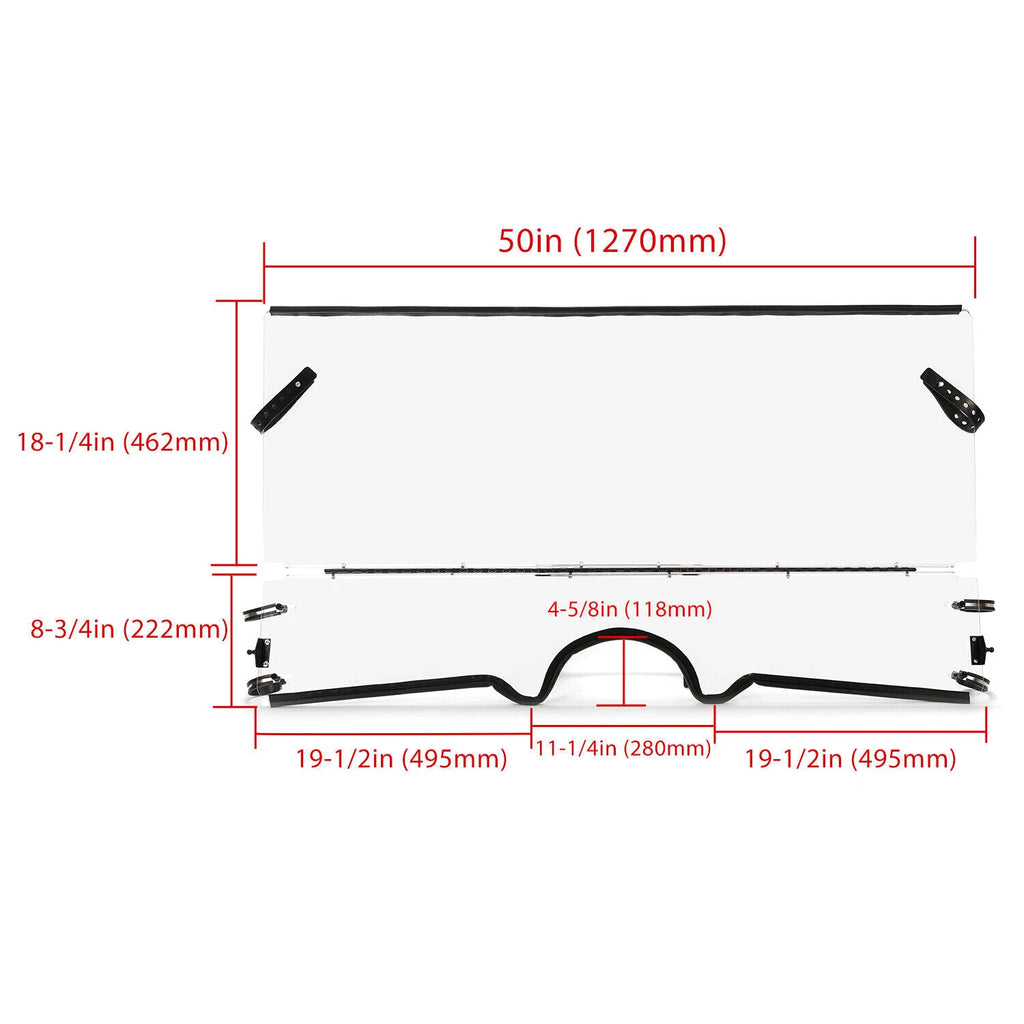 Front Folding Windshield for Yamaha Rhino 450/660/700 (2004-2013)