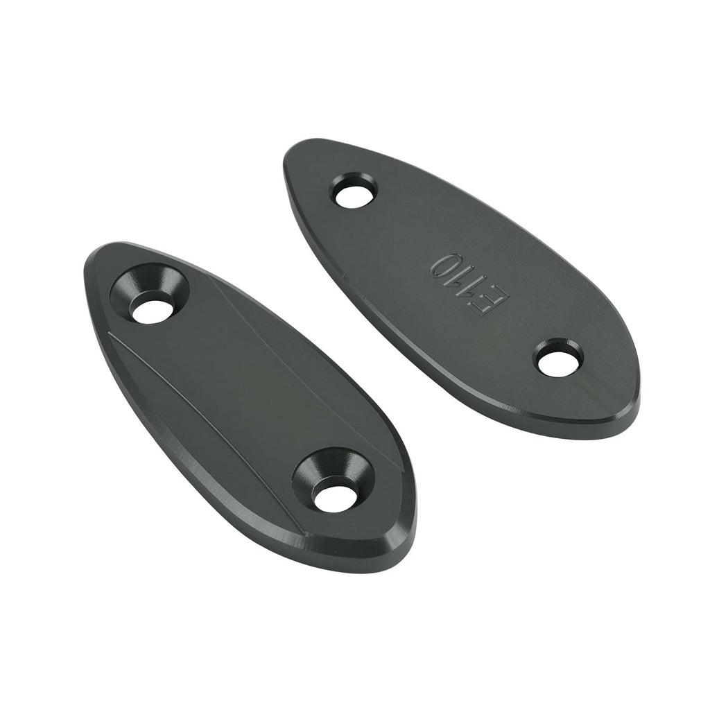CNC Titanium Mirror Block Off Plates for Kawasaki Ninja 250 300 400 650 (2013–2022)