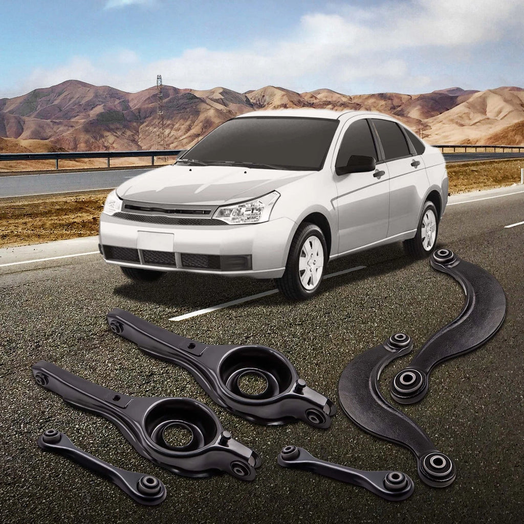 Set of 6 Rear Suspension Upper Lower Control Arms for Ford Focus (2000–2011)