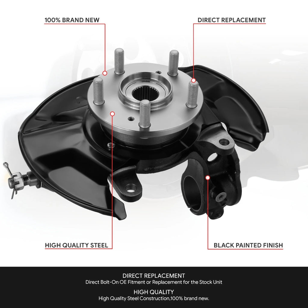 Front Passenger Loaded Wheel Bearing Knuckle Assembly for Honda Accord (2013–2016)