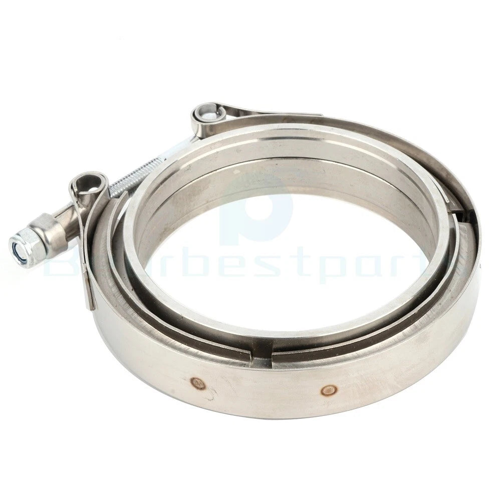 4" Zinc Plated Iron V-Band Turbo Pipe Exhaust Flange Clamp for Universal