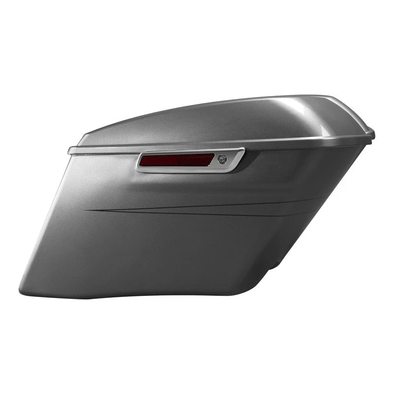 4" Stretched Hard Saddlebags for Harley Road Glide (2014–2024) Charcoal Pearl