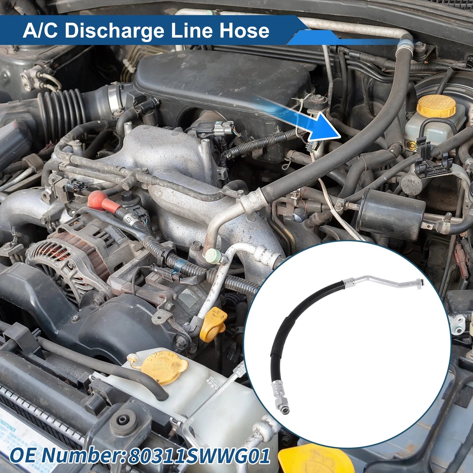 A/C Refrigerant Liquid Hose for Honda CR-V (2007–2011) No. 80311SWWG01