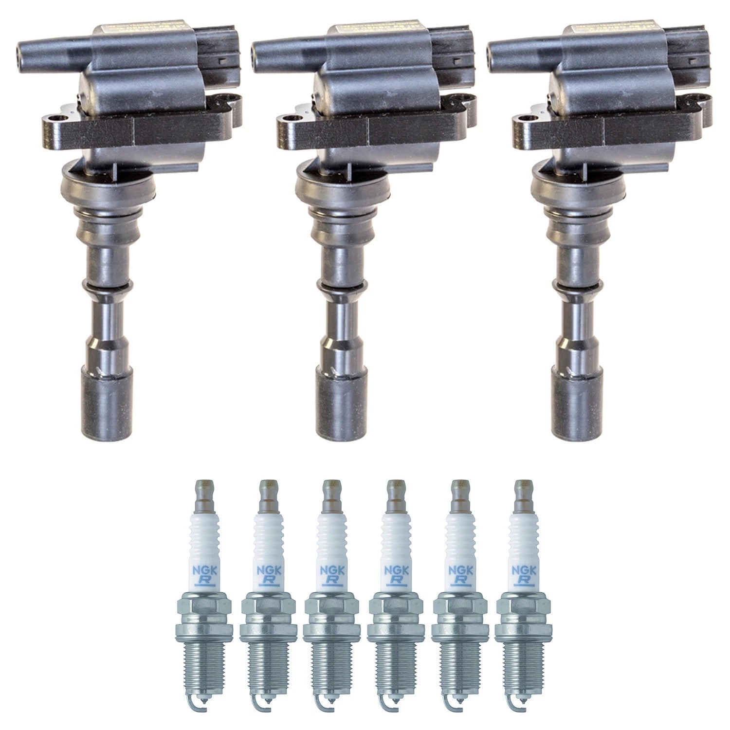 Set of 3 Ignition Coils & 6 NGK Platinum Spark Plugs for Sedona XG300 (2002–2006)