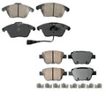 Akebono Euro Ceramic Brake Pads Kit for Audi A3 Quattro, VW Eos, Golf GTI, Jetta (2006–2016)