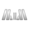 2004-2010 Chrome 8pc Pillar Covers to fit Hyundai Amanti - P39454B