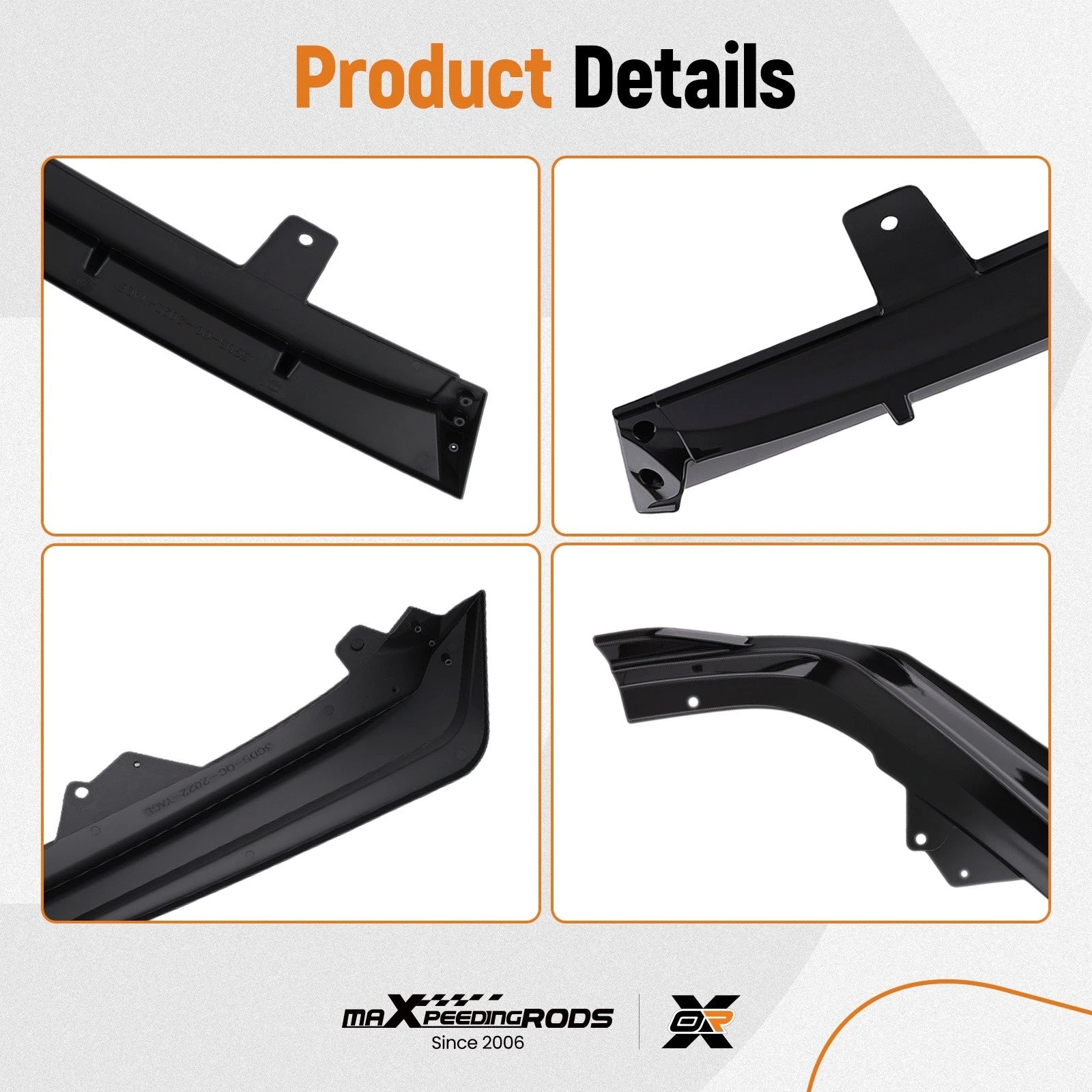 Bumper Protection Guard for Honda Accord (2021–2022) Front Lower Black Plastic