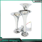 3 Trumpet Train Horn Kit for Truck Van Car Boat (Electric Air Horn 152DB)