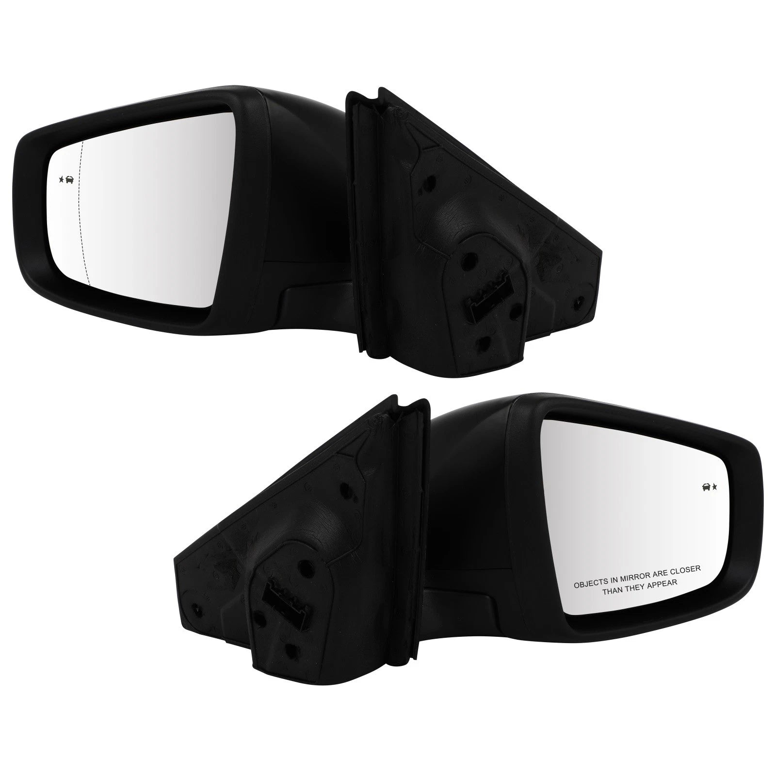 Pair Side Mirrors for Buick LaCrosse (2010–2012) w/Object Sensor, PTM