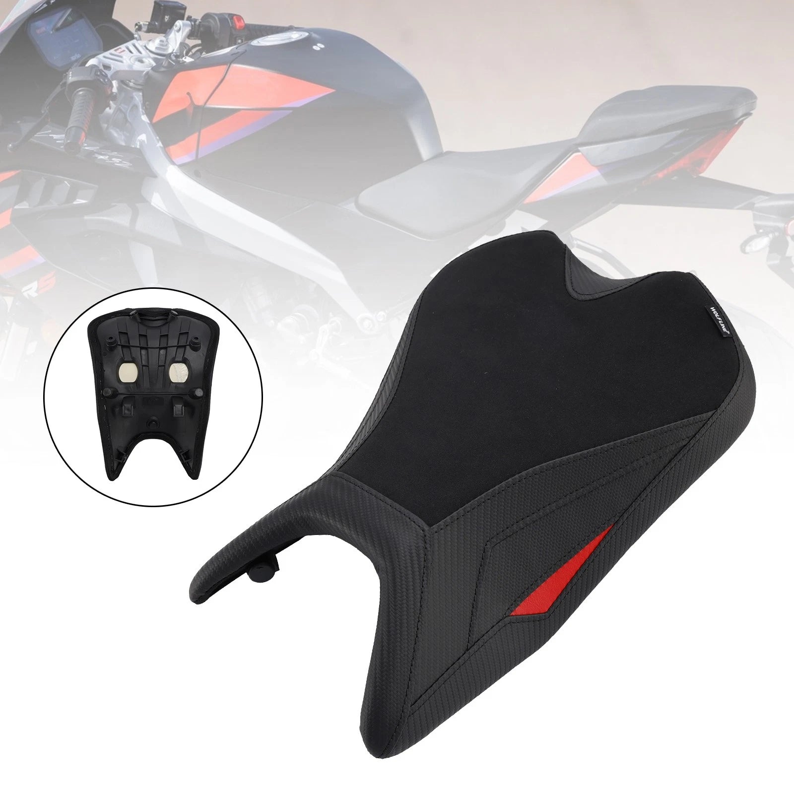 Front Driver Seat Cushion for Aprilia RS457 (2024–2025) Red