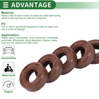 Set of 5 Oil Seal Ring 10x20x7mm for Rotary Shaft (Fluorine Rubber)